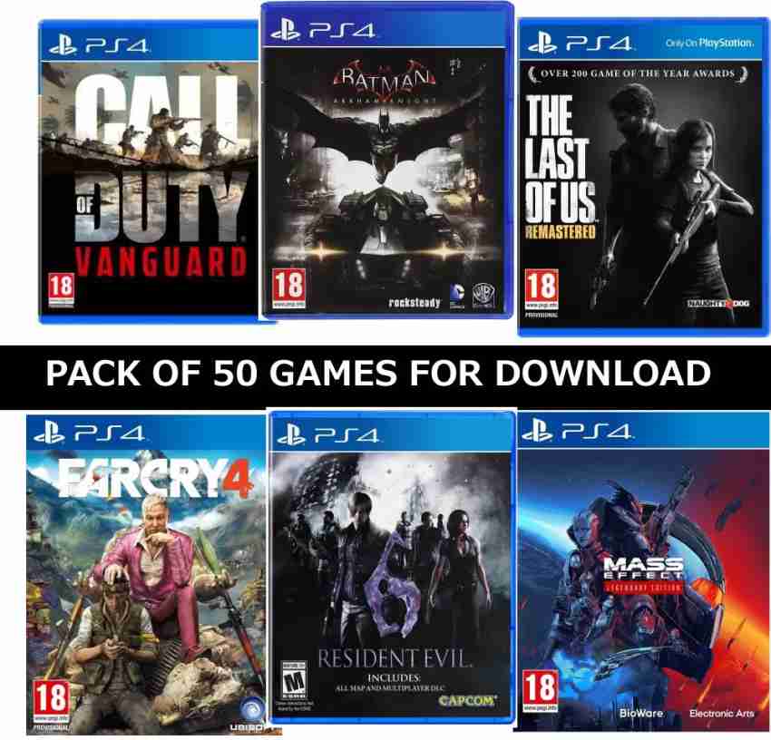 boom Soaked Natur PS4 GAMES CALL OF DUTY GAME BATMAN FARCRY RESIDENT EVIL PACK OF 50 COMBO  GAMES (DIGITAL NO CD/DVD) Price in India - Buy PS4 GAMES CALL OF DUTY GAME  BATMAN FARCRY RESIDENT