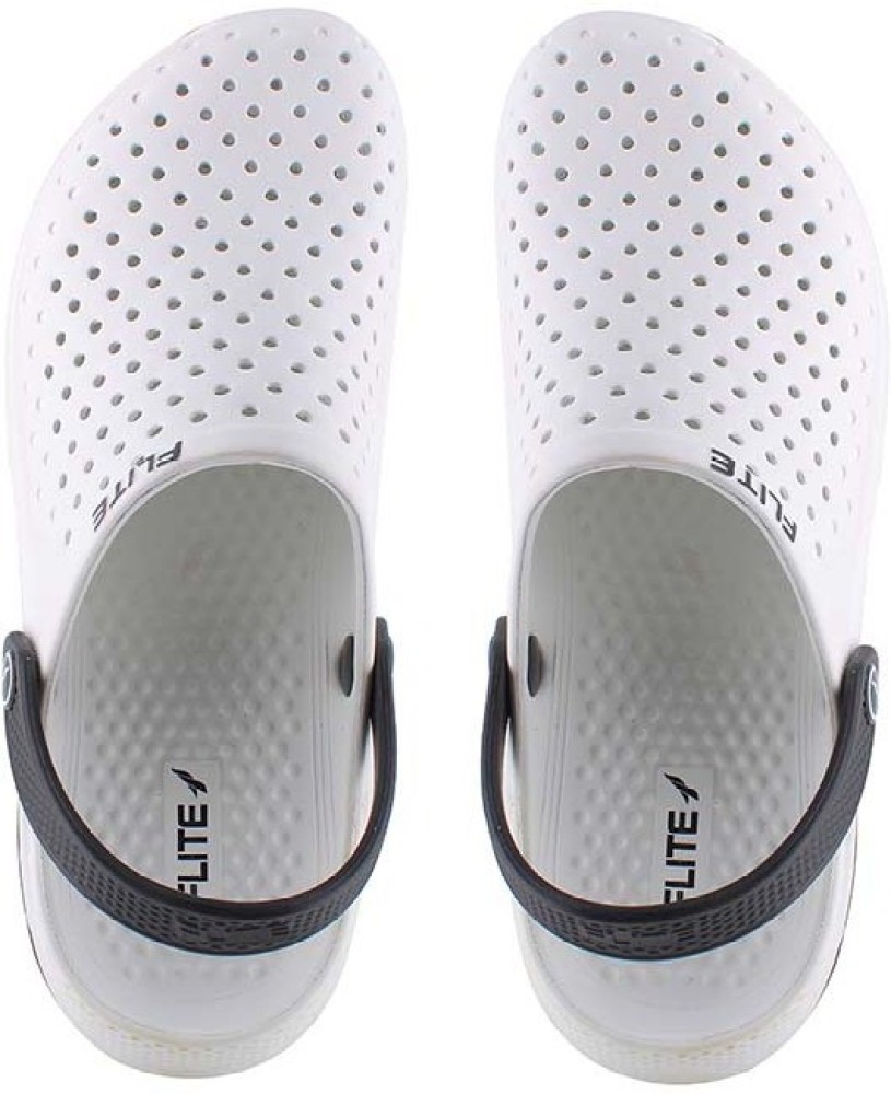 FLITE Men Black White Clogs Buy FLITE Men Black White Clogs