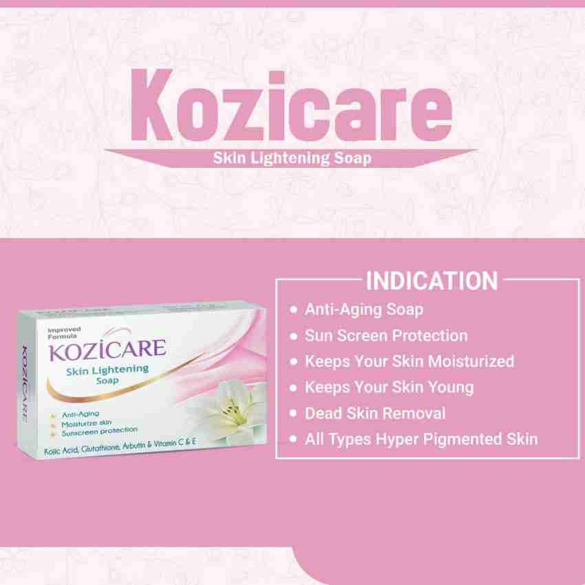 Kozicare Skin Lightening Soap Glutathione Arbutin 75g Pack