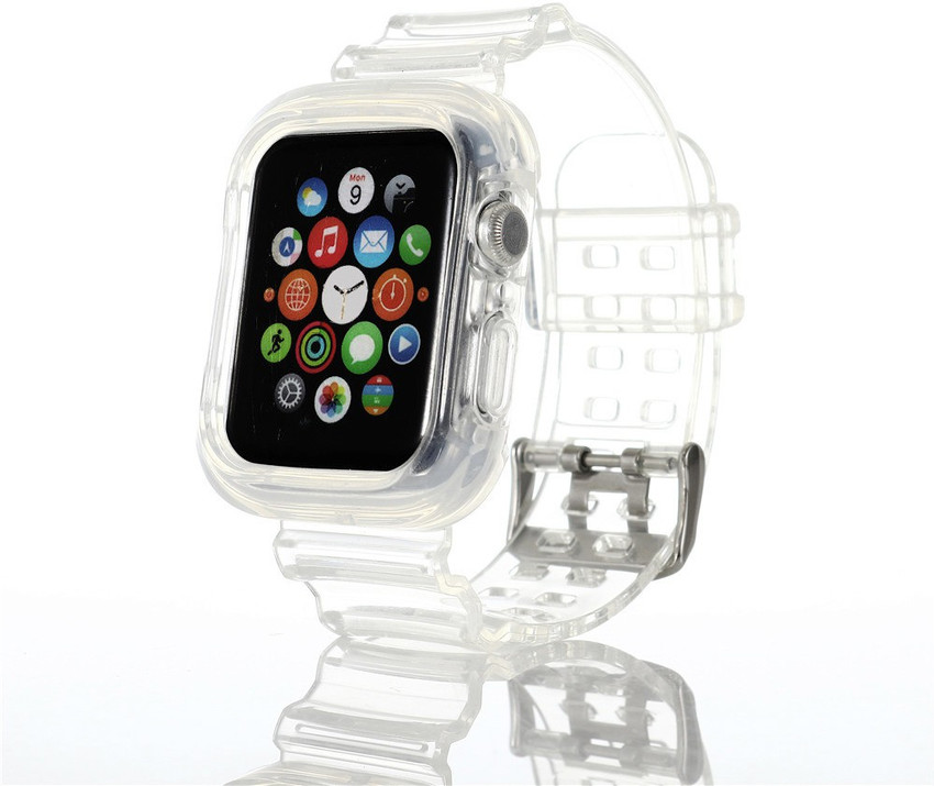 Weird Shop iWatch Transparent Strap for Watch 7 44 mm Plastic