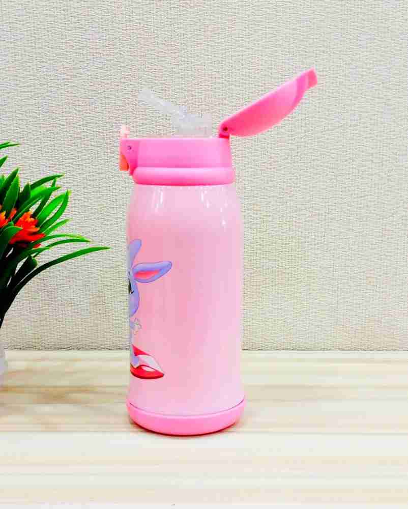 500ml Portable Water Bottle With Shoulder Strap For Kids Car Straw