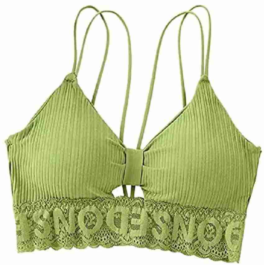 Buy FEMULA Green Cotton Seamed Non-Padded Bra - 34B Online at Best Prices  in India - JioMart.