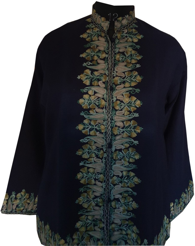 Kashmir Gallery Pure Wool Embroidered Coat Buy Kashmir Gallery Pure Wool Embroidered Coat Online at Best Prices in India Flipkart