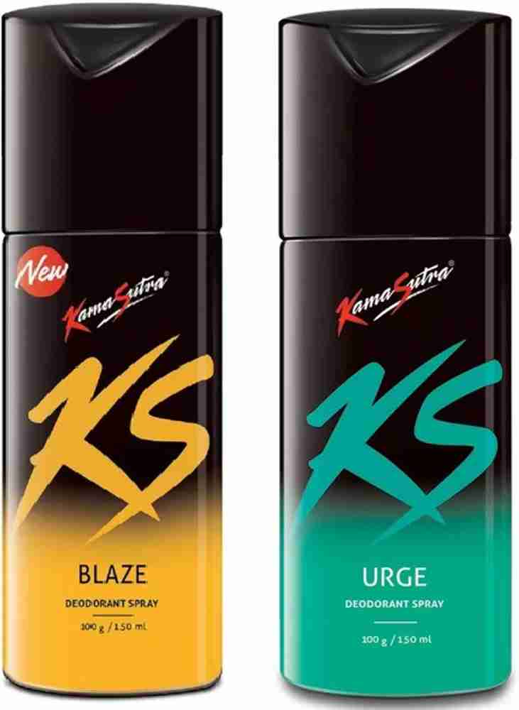 Kamasutra BLAZE AND URGE deodorant 150 ml each pack of 2 Deodorant