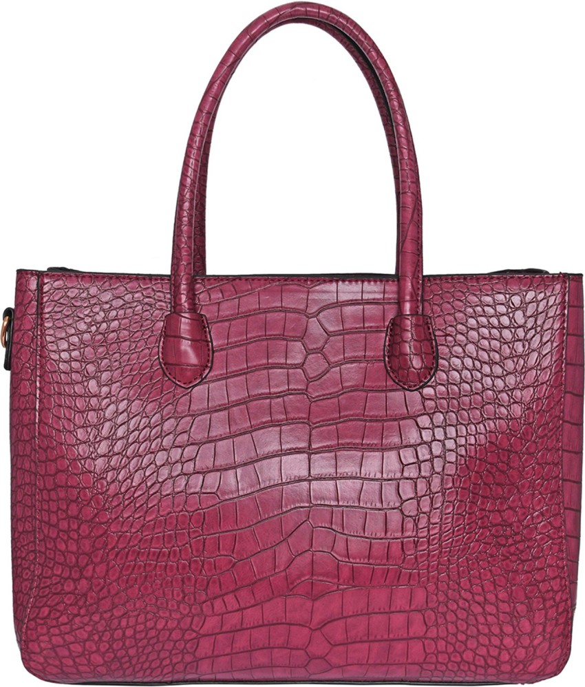 ACCESSORIZE LONDON Women's Faux Leather Red Beetel Croc  Handheld Bag Shoulder Bag - Shoulder Bag