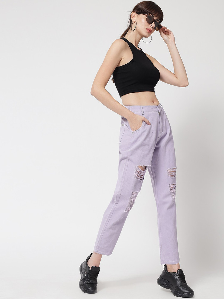 Purple sales boyfriend jeans