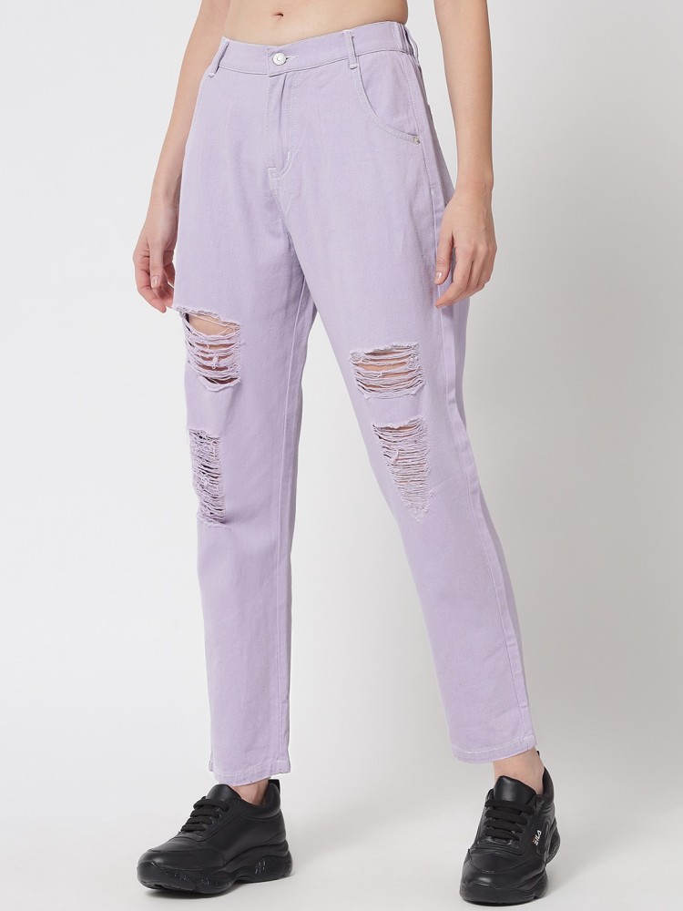 river of design Boyfriend Women Purple Jeans - Buy river of design Boyfriend  Women Purple Jeans Online at Best Prices in India