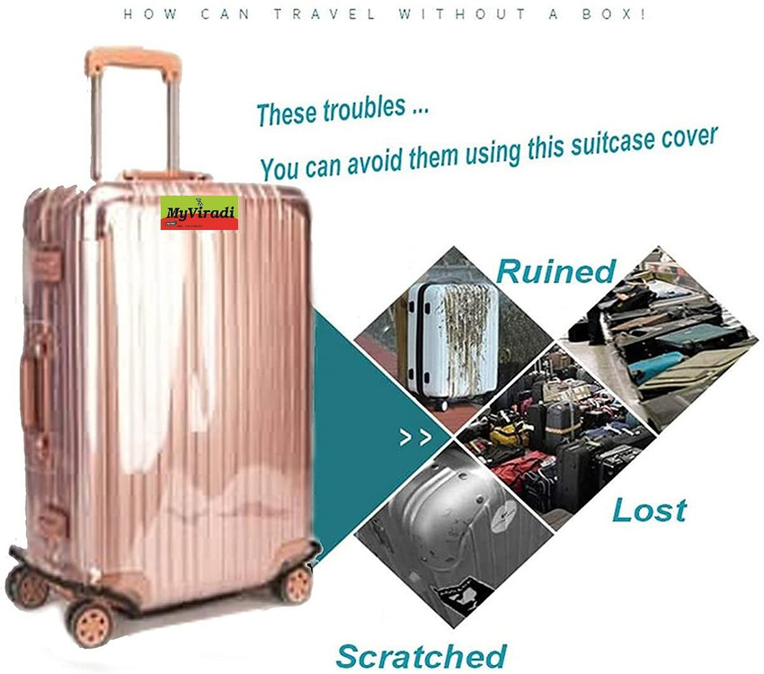 PIHUAMBI cover PVC Transparent Luggage 22 23 24 25 inch or 60 69cm Trolley Waterproof Protective Suitcase Covers for American Tourister Safari VIP Luggage Cover Price in India Buy PIHUAMBI cover PVC T...