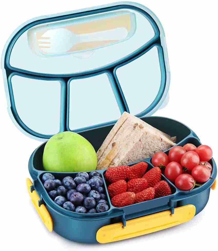 STARKENDY Steel Lunch Box Tiffin Box with Bag for Office  College School Use( Multi Color ) 4 Containers Lunch Box 