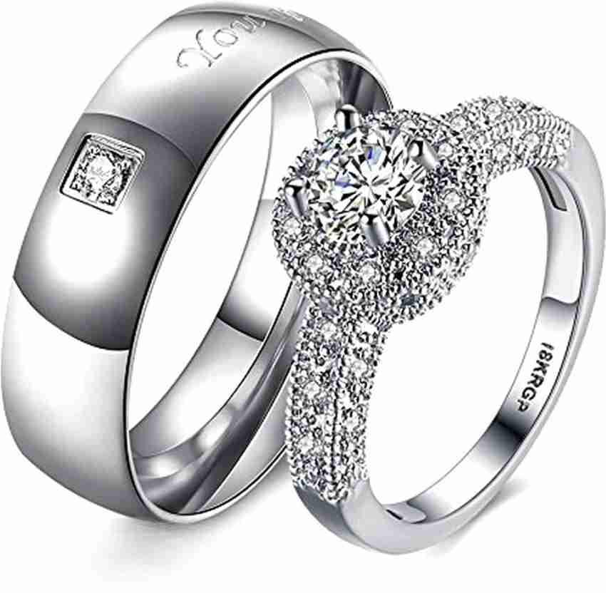 Engagement platinum couple on sale rings