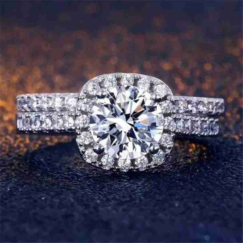 Double layer clearance diamond ring