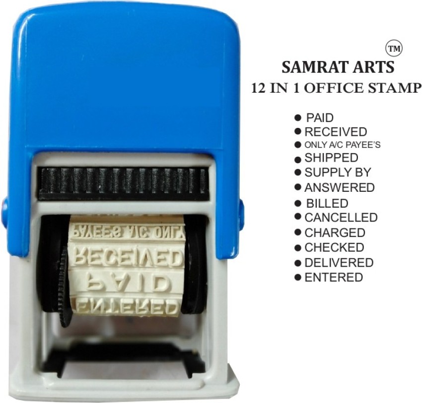 SAMRAT ARTS ALL IN ONE MULTI OFFICE STAMP SELF INK Price in India