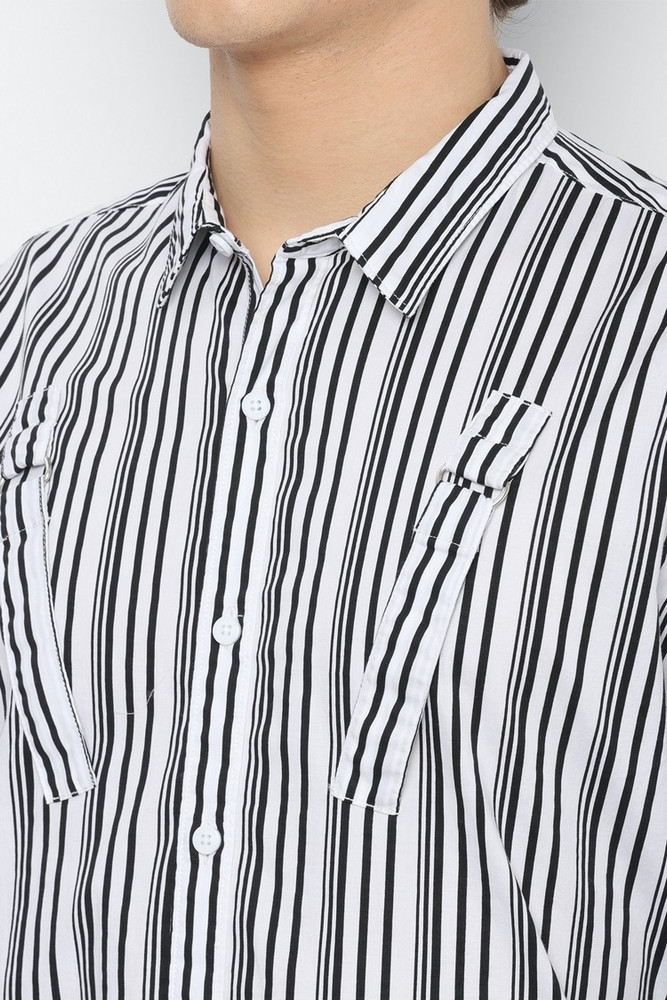 Forever 21 black and white striped shirt clearance