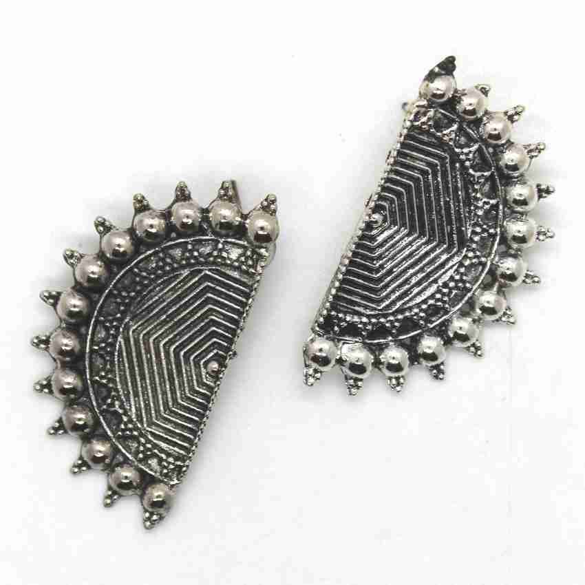 Oxidized top small earrings