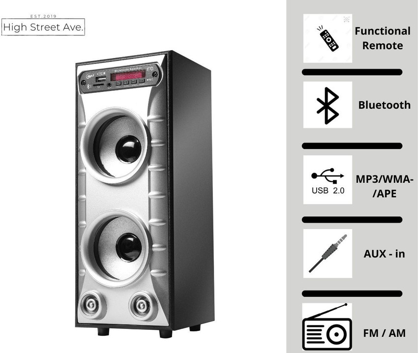 Buy high street ave. Mini Silver Speaker Component 2.0 Tower