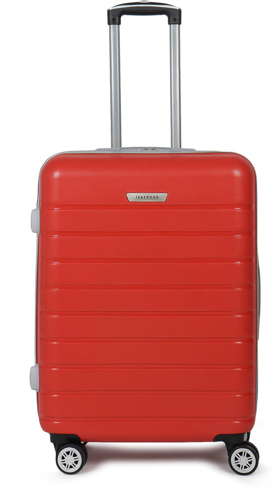Teakwood Leathers Unisex Red Textured Hard Sided Medium Size Check