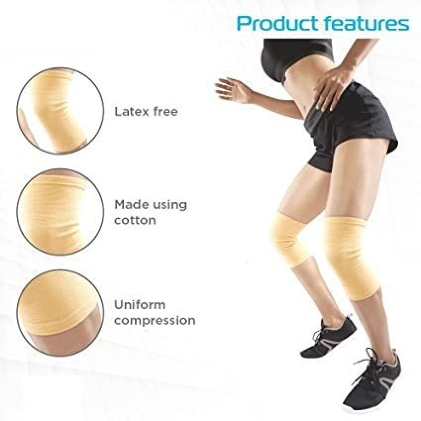 Buy Flamingo Knee Support Cap, Knee Support Pair for sports, joint pain  relief, Athletics, Knee Cap for Men and Women, Color-Beige