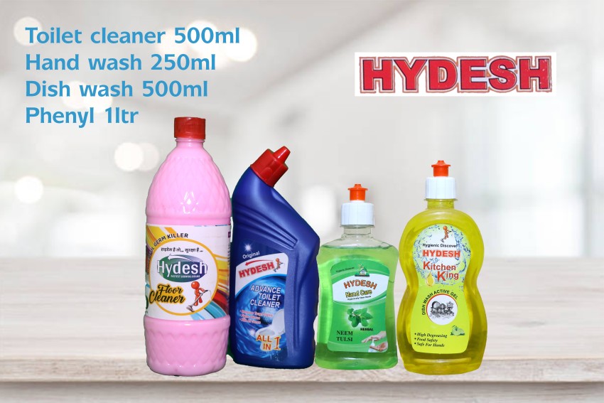 hydesh Glass & Floor Cleaner, Bathroom Cleaner, Dish Wash, Hand Wash, Toilet  Cleaner Regular Liquid Toilet Cleaner Price in India - Buy hydesh Glass &  Floor Cleaner, Bathroom Cleaner, Dish Wash, Hand