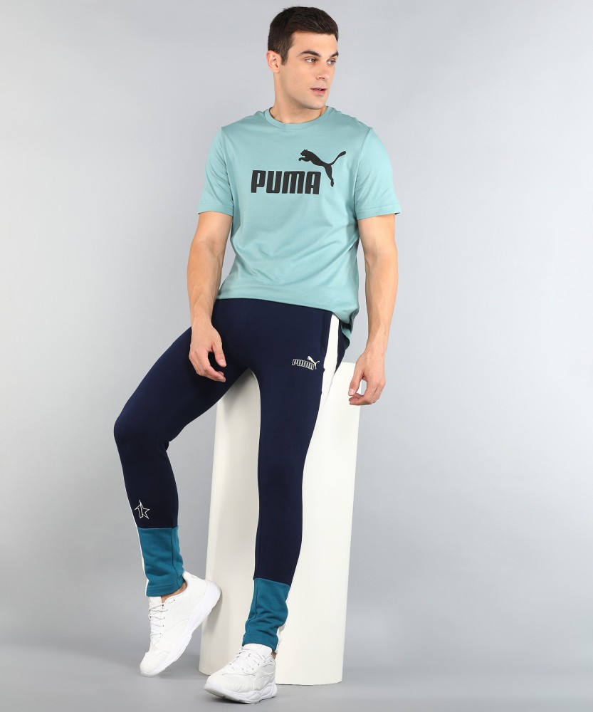 PUMA x1DER Core Pants II Colorblock Men Blue Track Pants