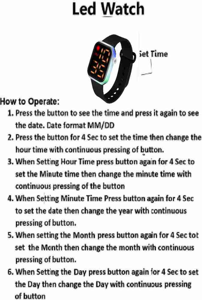 How to operate led watch deals
