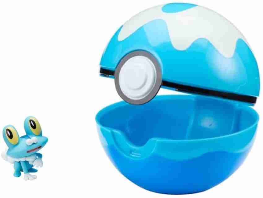 Sunloudy Pokemon Pokeball Pop-Up Cartoon Plastic Ball Pikachu Monster Toy Kids Gift Blue Onesize
