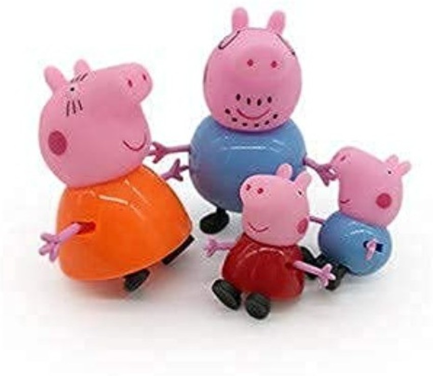 4pcs/set Cute Pig Family Animal Model Figurine Home Decor