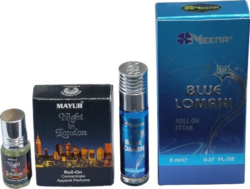 MEENA Blue Lomani Night in London 8 Ml Roll on Attar Herbal
