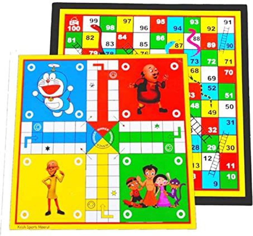 GOYAL KHEL CENTRE 12-12 Ludo & Snake (2 In 1 Games) Set Of Ludo Coins + One  Free Premium Ludo Token, All Ages, Multicolor