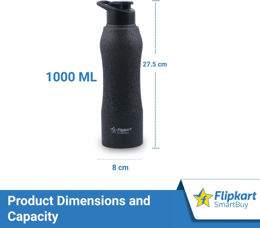 Flipkart SmartBuy Premium Quality Square Shape water bottle set of fridge  1100 ml Bottle Pack of 6, Black, PET Rs. 277 - Flipkart