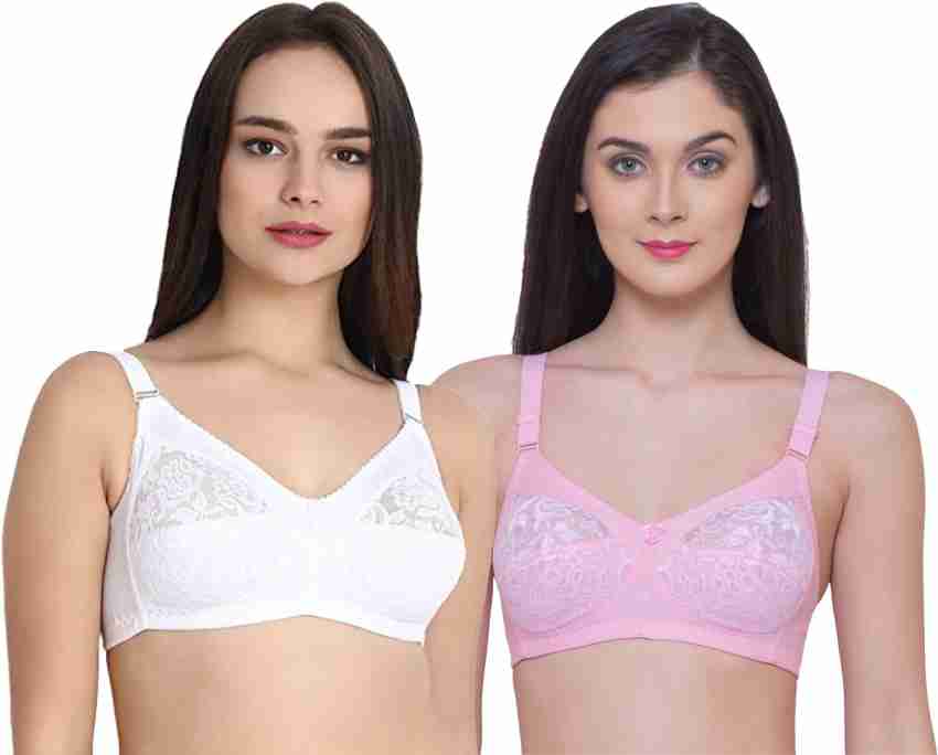 Women's Non Padded Full Coverage Net Bra (Pack of 3)-Thea – INKURV