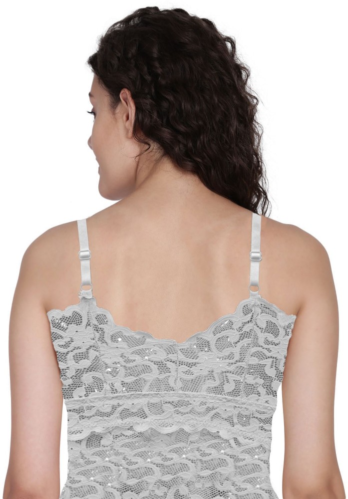 Buy Beau Design Grey Colour Solid Padded Bra Camisole Online at