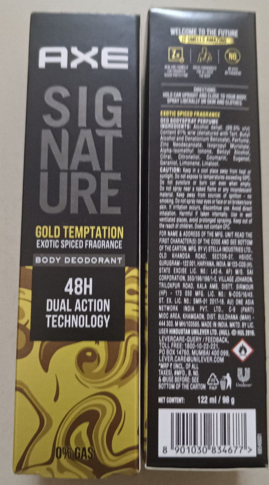 Axe discount signature gold