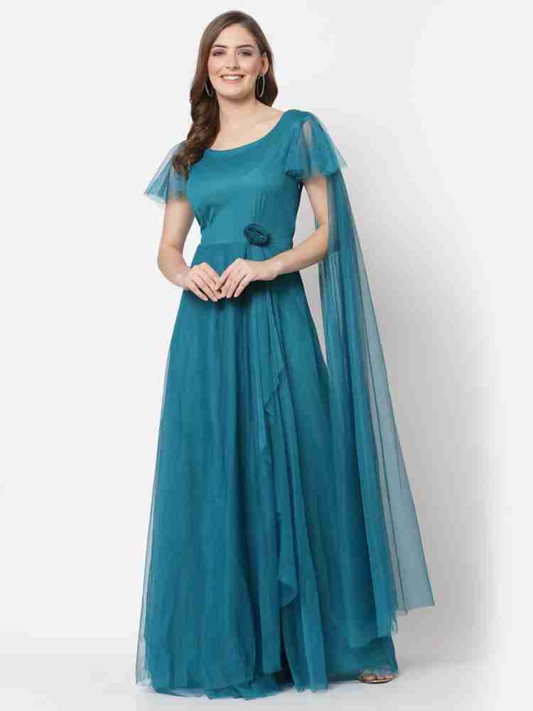 Just Wow Women Fit and Flare Blue Dress Buy Just Wow Women Fit and Flare Blue Dress Online at Best Prices in India Flipkart