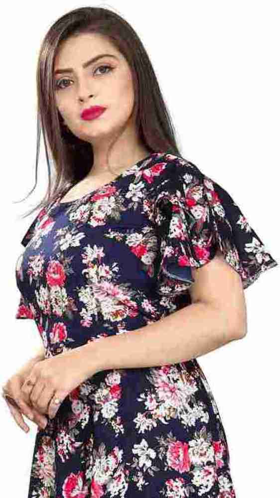 GS Fashion collection Women Shift Blue Dress - Buy GS Fashion collection  Women Shift Blue Dress Online at Best Prices in India