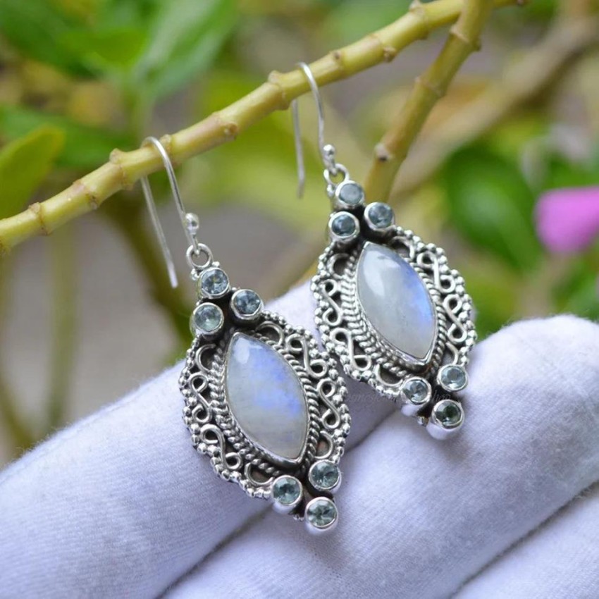 Top 80+ sterling silver gemstone earrings latest - esthdonghoadian