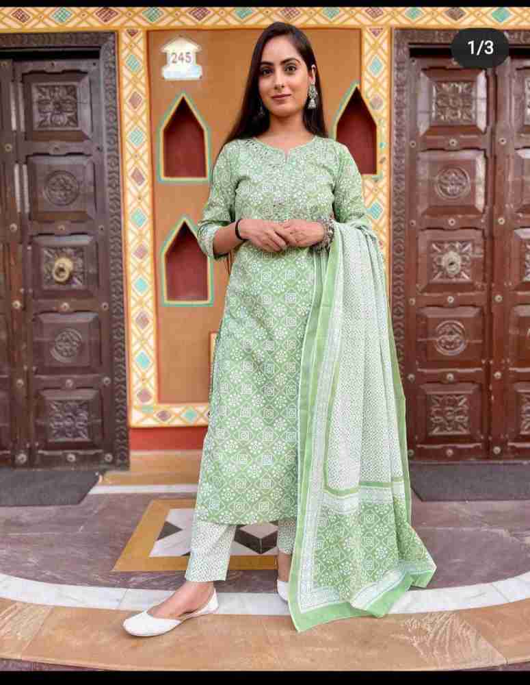 Rajasthan Art Women Kurti Pant Dupatta Set - Buy Rajasthan Art Women Kurti  Pant Dupatta Set Online at Best Prices in India