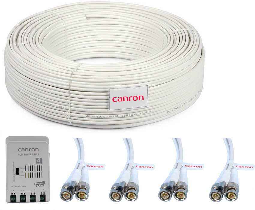 CANRON Cctv 3 1 Alloy Mic Complete Video Transfer 70 m Wire SMPS