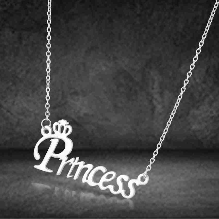 Silver name chain hot sale for girl