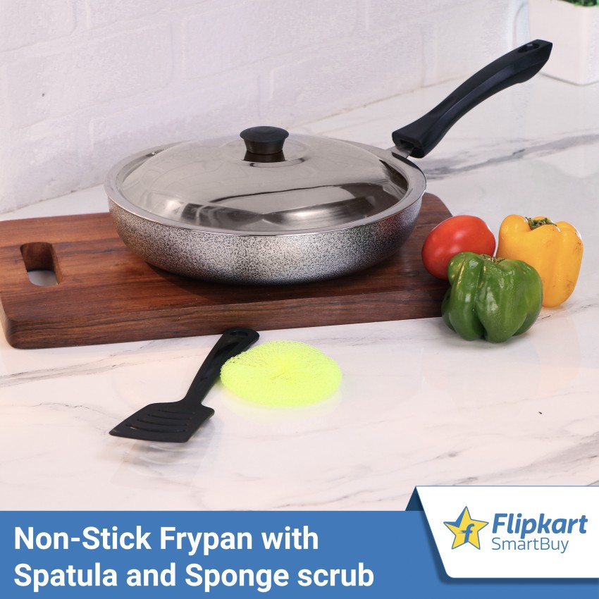 Flipkart SmartBuy Tawa and Fry Pan with Steel Lid Non-Stick Coated