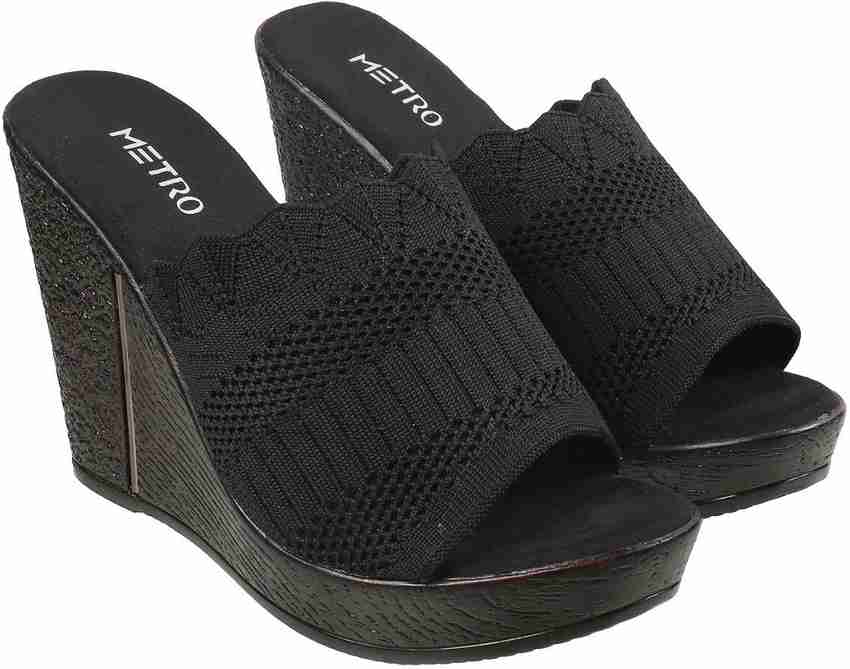 Metro black wedges store