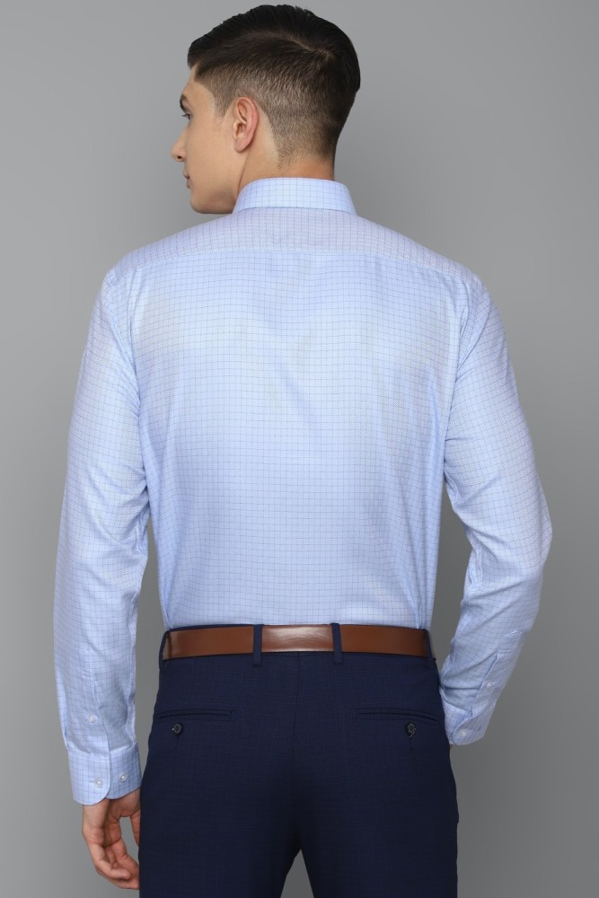 Buy Louis Philippe Permapress Blue Single Breasted Slim Fit Finest