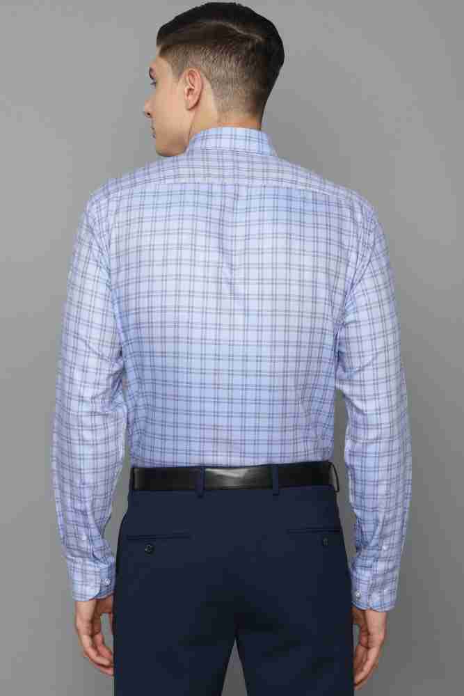 Buy Louis Philippe Permapress Men's Formal Shirt  (8907410419519_LPSF1M00898_42_Light Blue with White) at