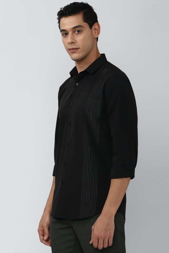 VAN HEUSEN Men Printed Casual Black Shirt - Buy VAN HEUSEN Men Printed  Casual Black Shirt Online at Best Prices in India