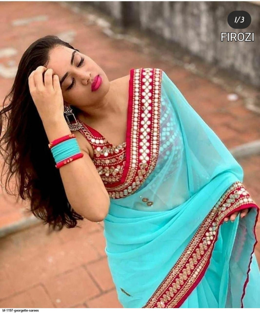 Buy Fancy Lifestyle Embroidered Bollywood Georgette Multicolor Sarees Online Best Price In India Flipkart