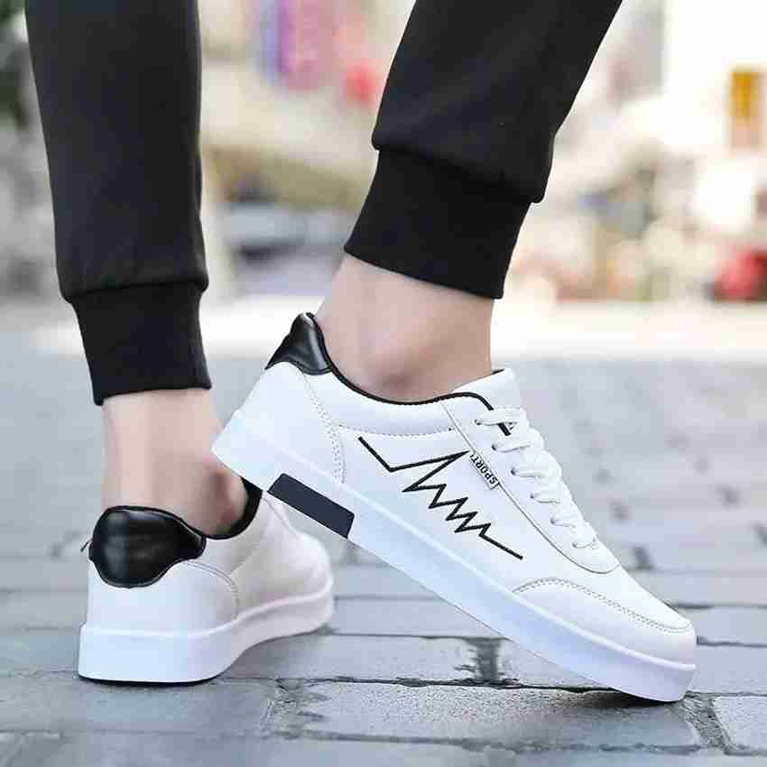 AOSTERN Trending White Sneakers Shoes For Men Sneakers For Men