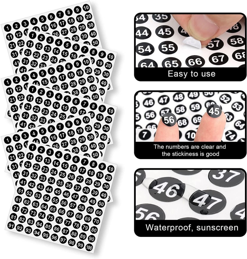 Stickers Round Sticker Numbers  Small Number Round Stickers