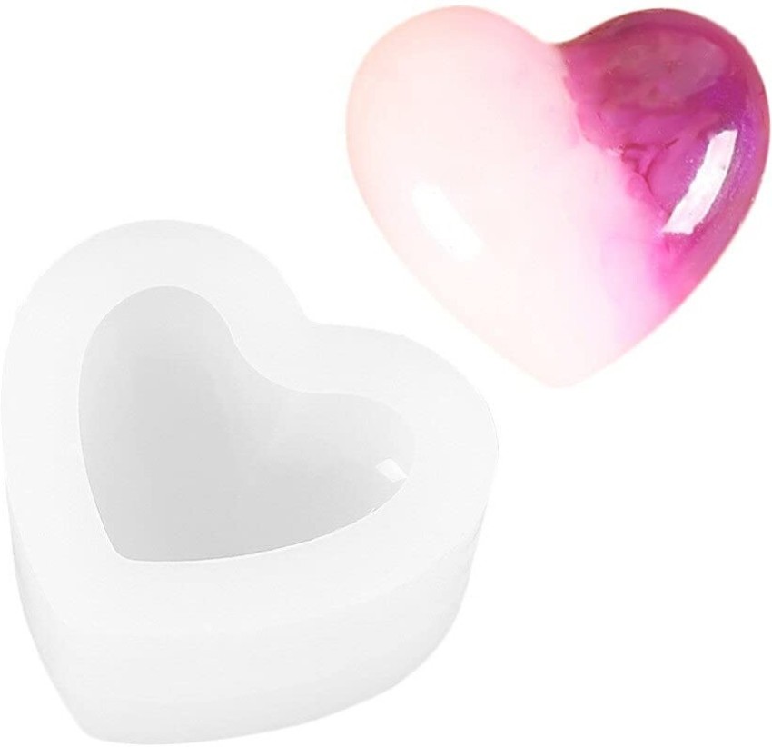  3D Heart Shaped Silicone Mold for Resin Large 6-Inch