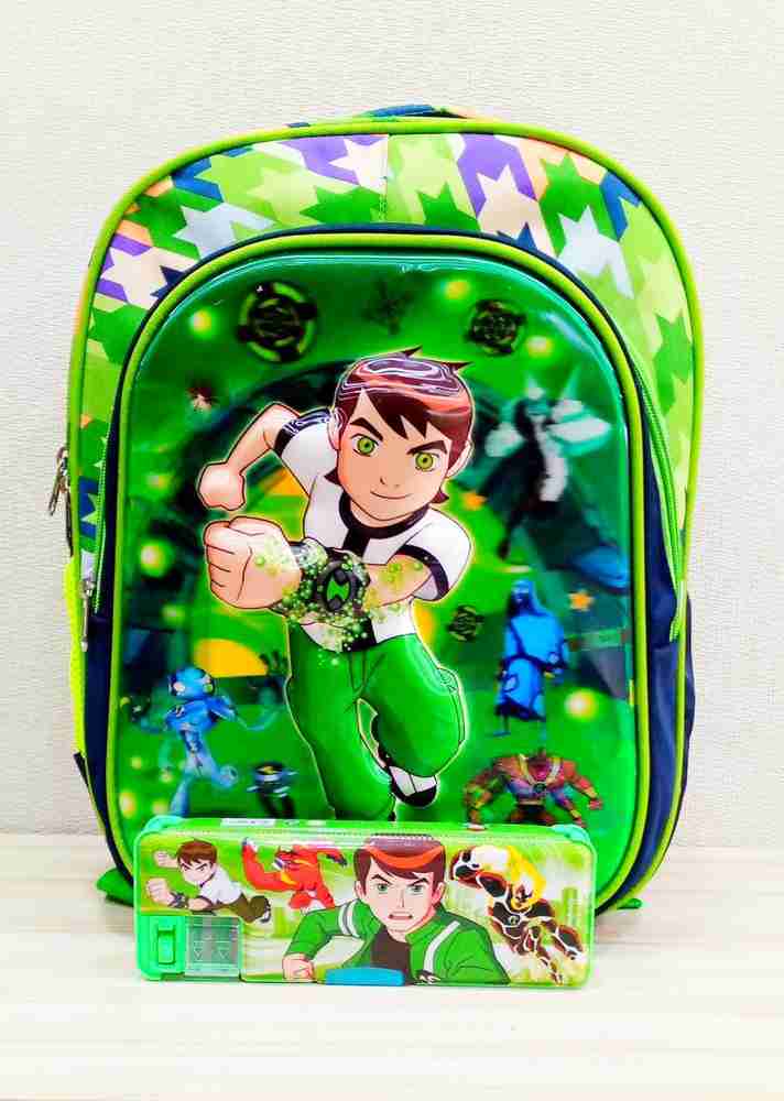 Magic of Gifts Cartoon 3D Backpack with Window Pencil Box Combo