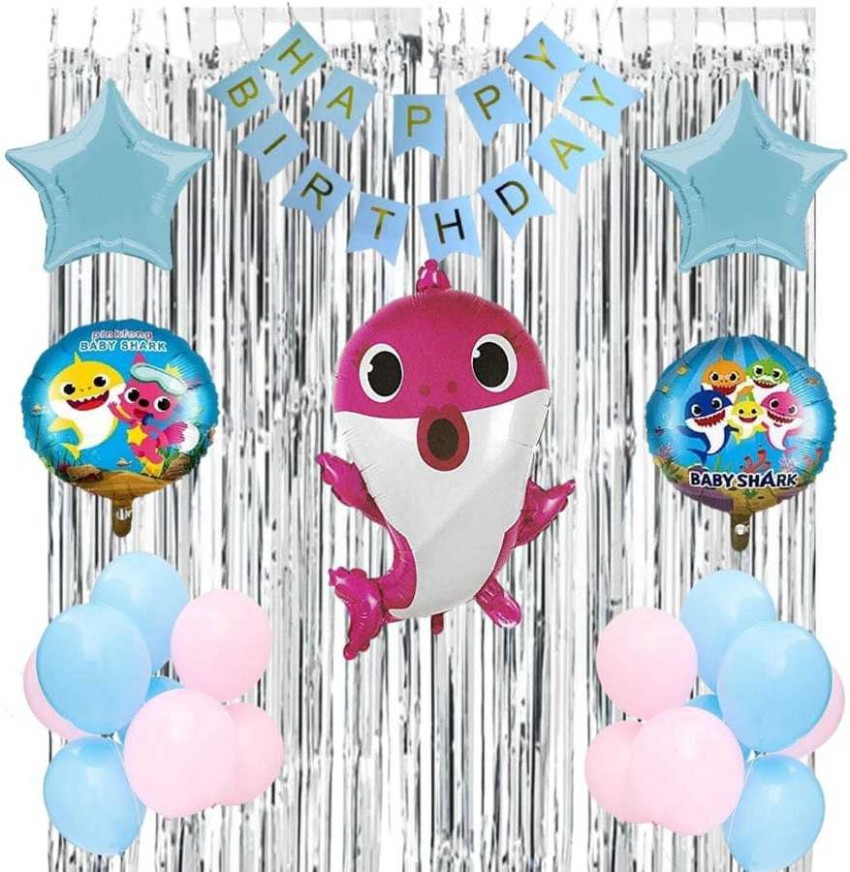 Fun and Flex Baby Shark Theme Birthday Decoration for Kids Girls Boys, Baby  Shark Foil Baloon Price in India - Buy Fun and Flex Baby Shark Theme  Birthday Decoration for Kids Girls