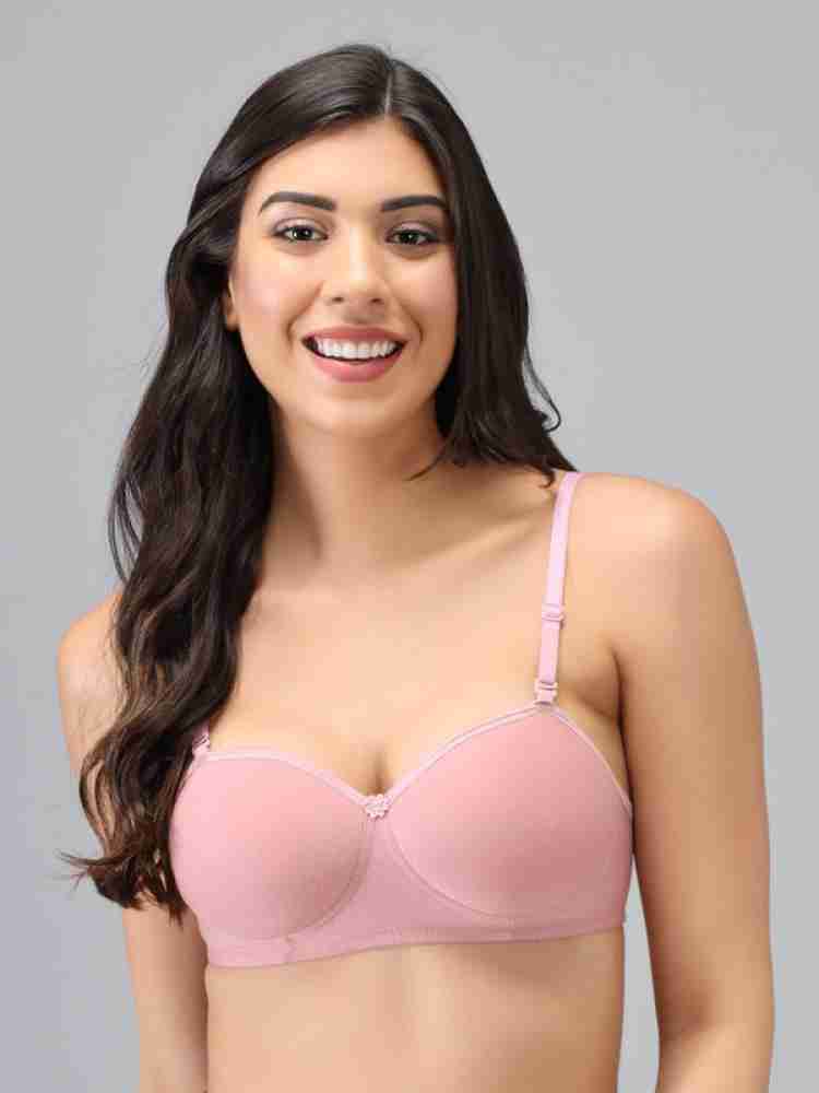 Buy Saklana Women's Cotton Lightly Padded Half Cup Non-Wired T-Shirt Bra  Combo Pack of 3(Half Cup-30) Multicolour at
